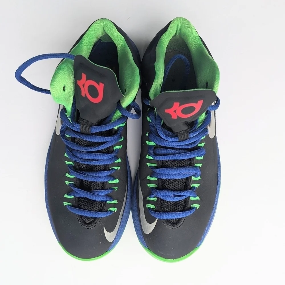 Nike KD 5 GS 'Black Poison Green Hyper Blue Sneakers